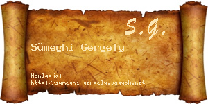 Sümeghi Gergely névjegykártya